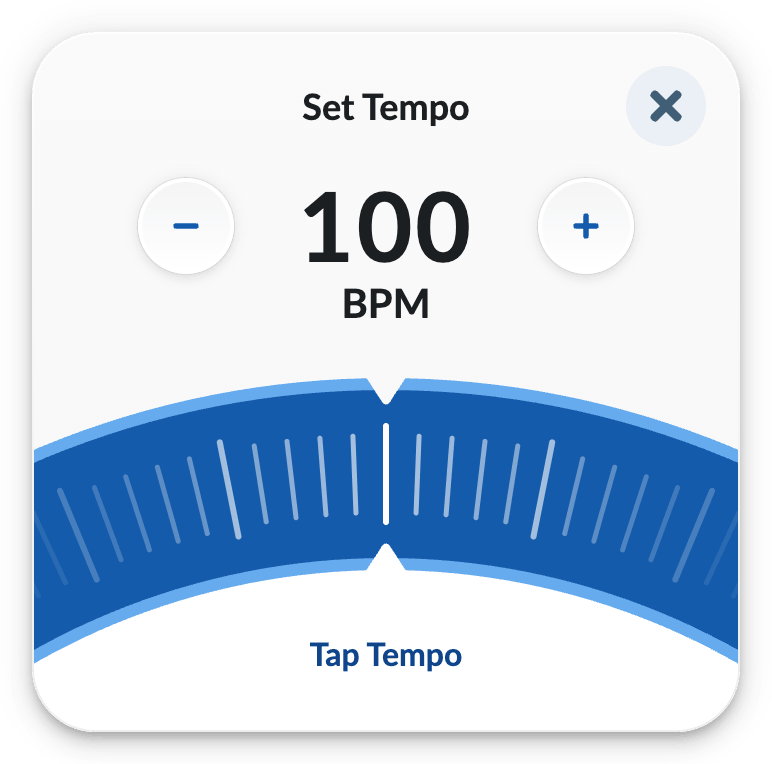 BPM dial modal